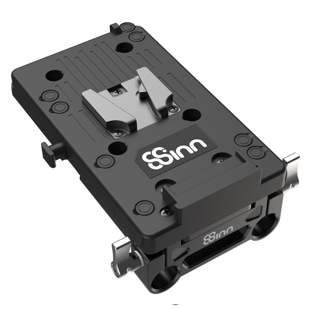 8SINN Battery Mounting Plate with 15mm Rod Clamp + V-Mount Battery Plate