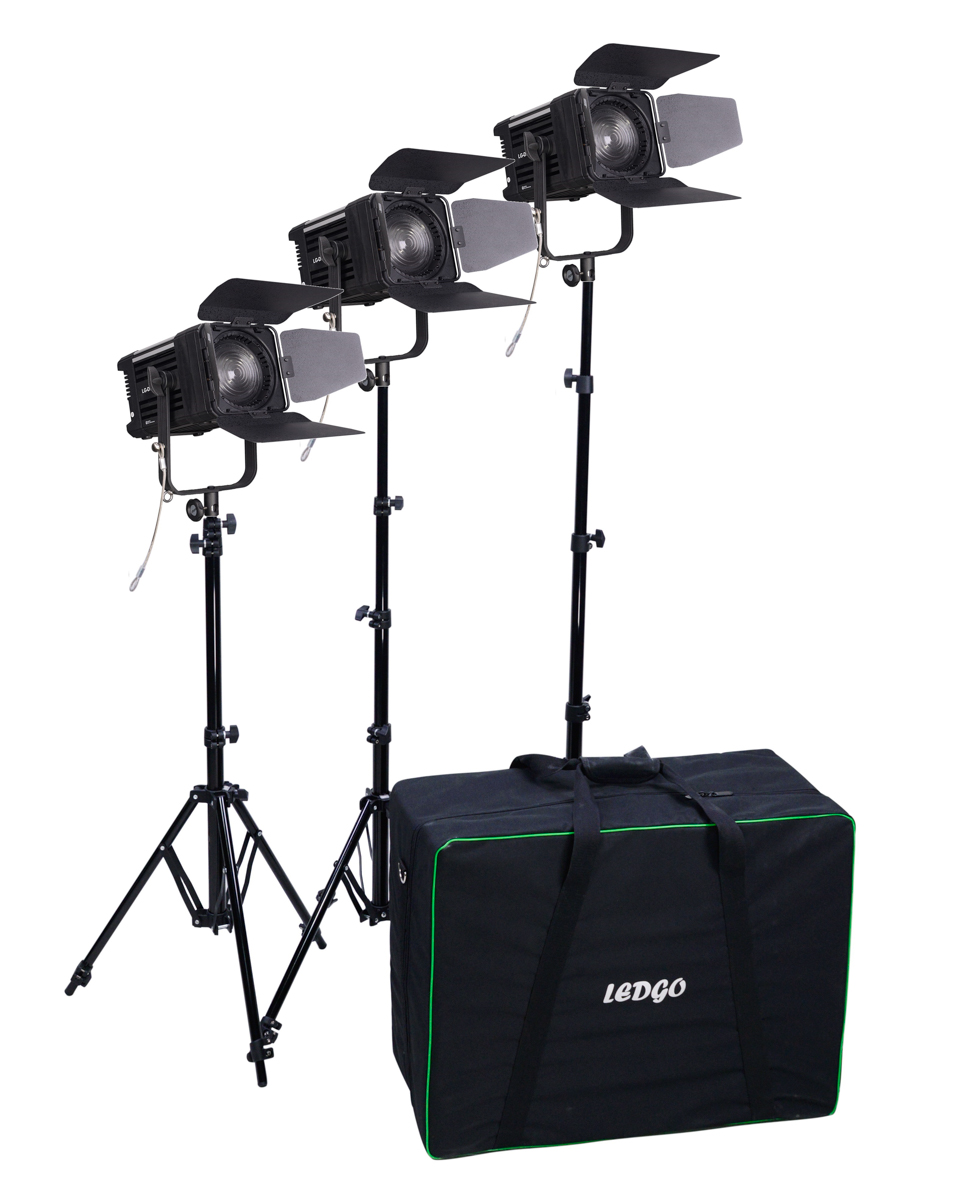 Ledgo D600 fresnel kit (w/ three lights)