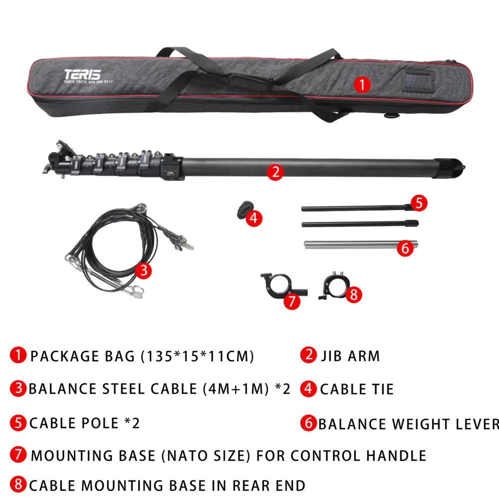 Alternative view of Teris JQ50-III Carbon Fiber Mini Jib