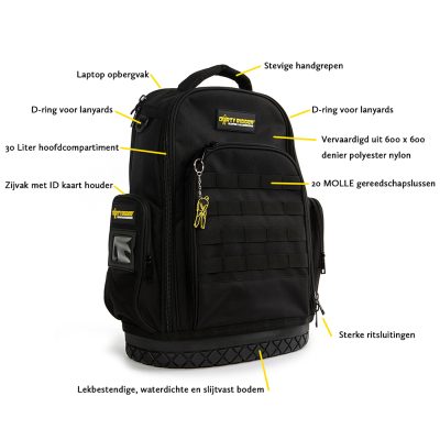 Dirty Rigger Technician Backpack - with laptop compartment