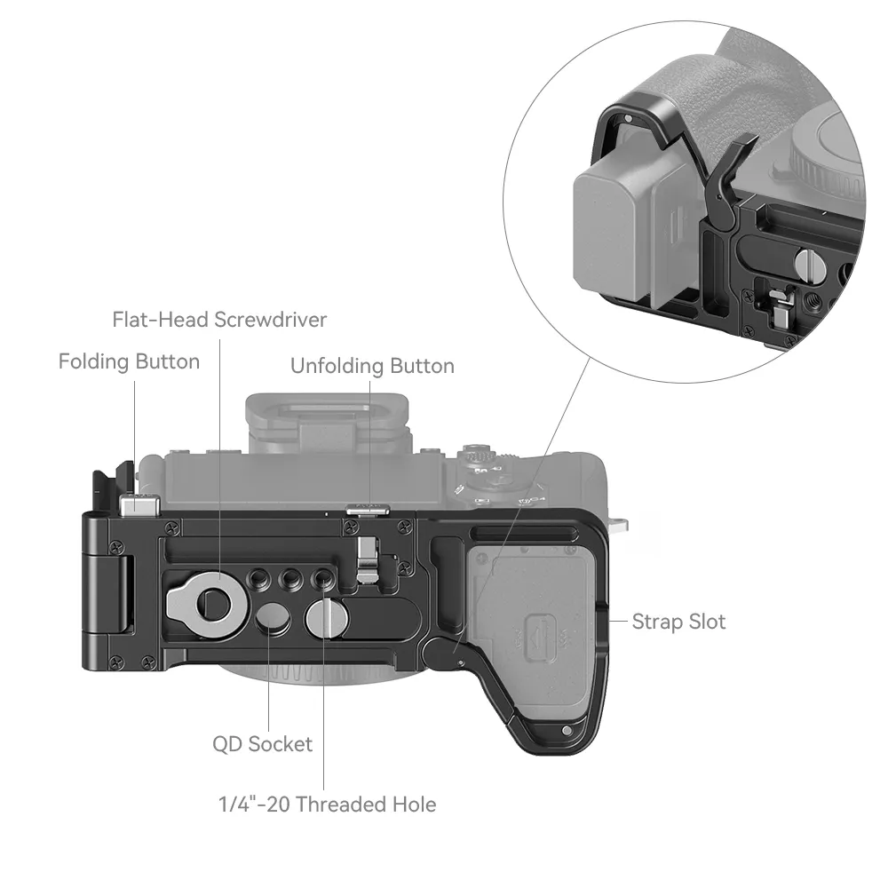 SmallRig 3984 Foldable L-Bracket For Sony Alpha 7R V Alpha 7 IV Alpha 7S III