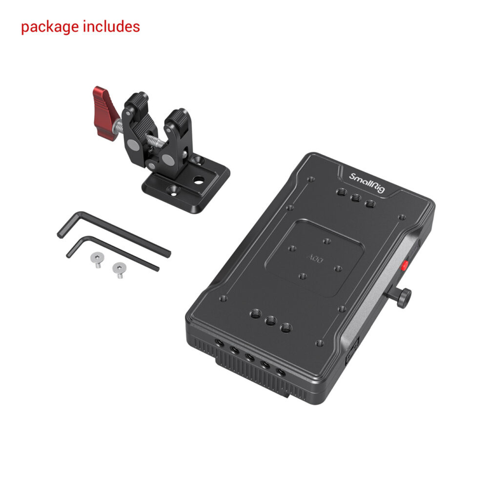 SmallRig 3202 V Mount Battery Adapter Plate w/ Crab-Shaped Clamp