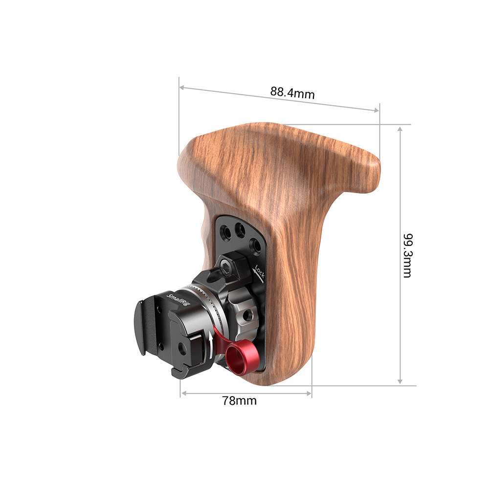 SmallRig 2117 Right Side Wooden Grip w/ Nato Mount