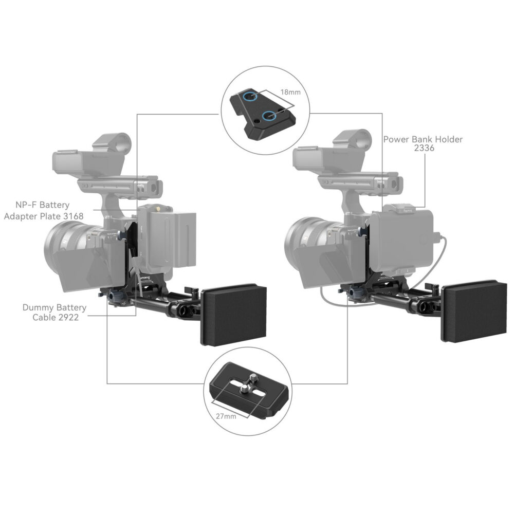 SmallRig 4063 Advanced Compact V-Mount Battery Mounting System