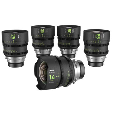 NiSi ATHENA PRIME Full Frame Cinema Lens Kit with 5 Lenses 14mm T2.4, 25mm T1.9, 35mm T1.9, 50mm T1.9, 85mm T1.9 + Hard Case