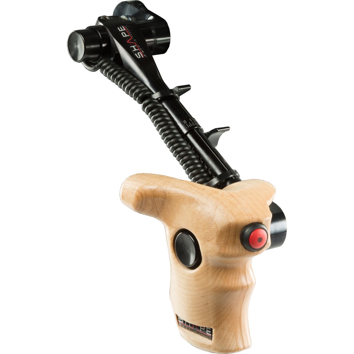 Shape D3STRED Stop & Start Handle Grip with Telescopic Wood ARRI Rosette for RED Camera