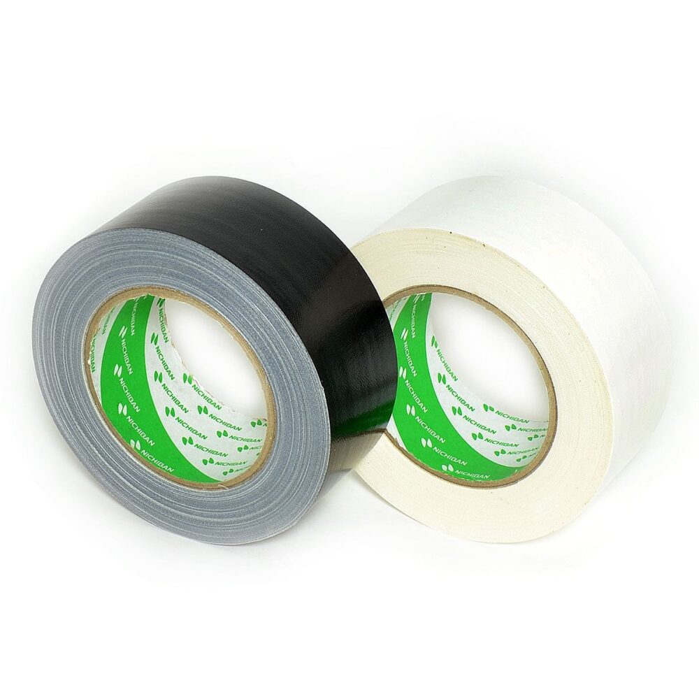 Nichiban - Duct Tape - 50mm x 25m - Zwart / Wit - 2 pack