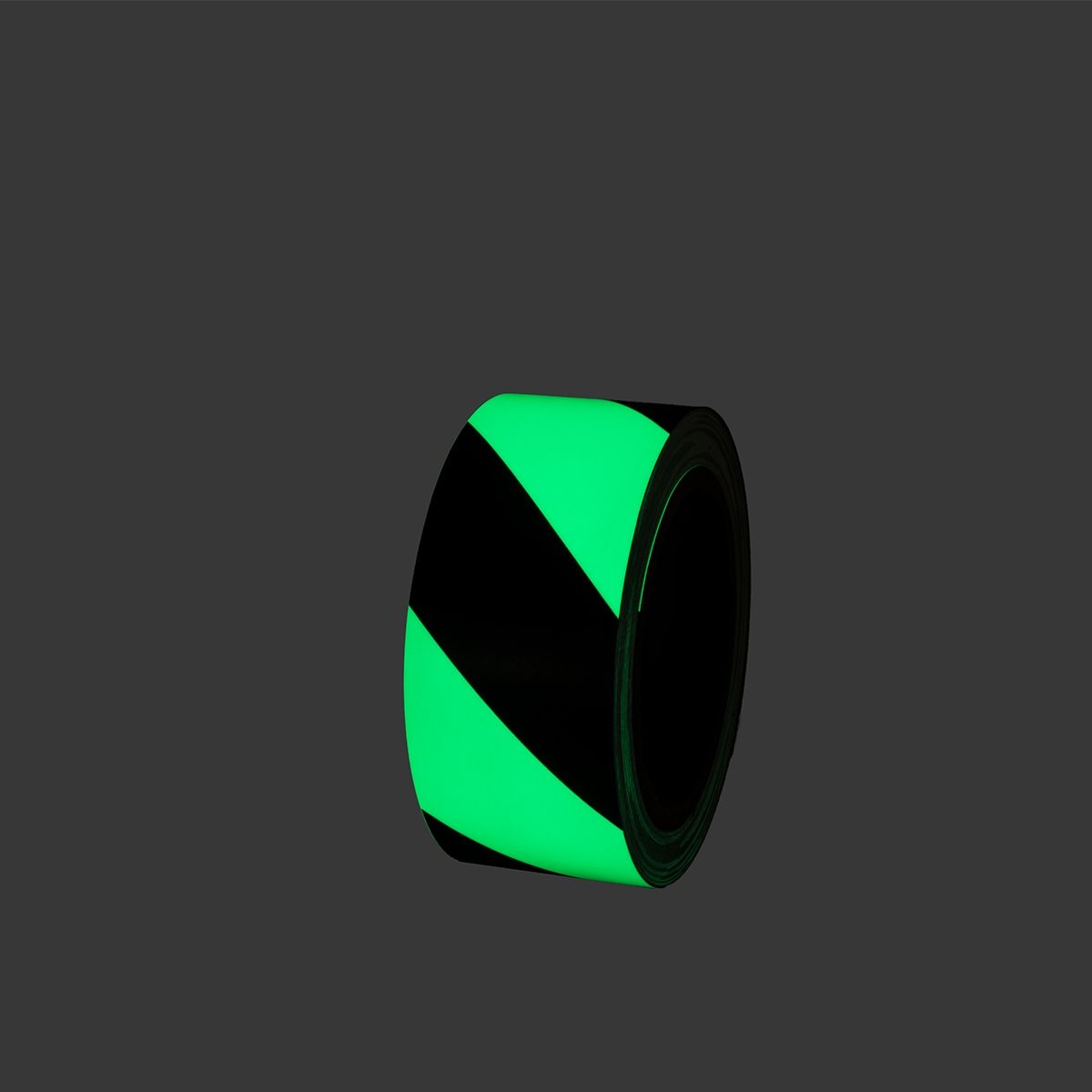 Striped Glow in the dark tape 50mm x 10m - 200mcd