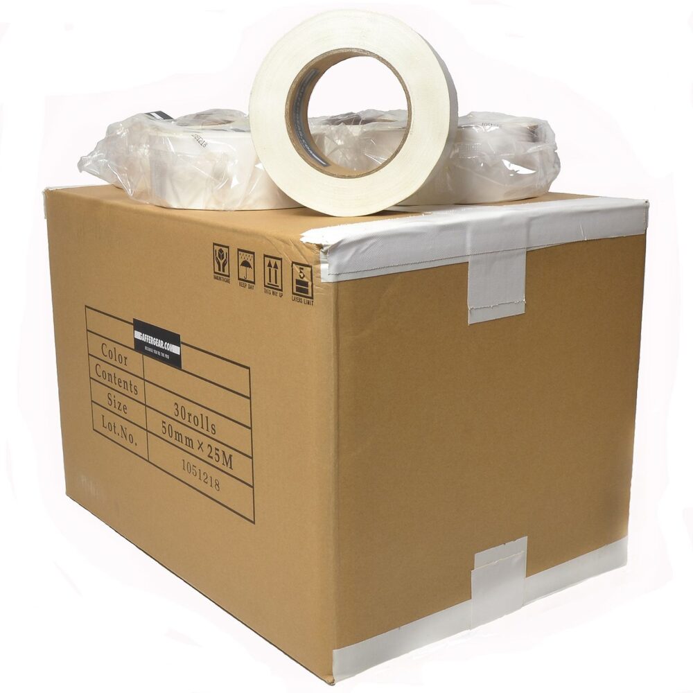 Gaffergear Gaffa Tape 50mm x 25m white - box of 30 rolls
