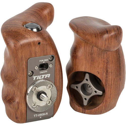 Tilta Wooden Handle Grip Set with Record Start/Stop Remote Trigger for ESR-T06 ARRI ALEXA Mini Rig (ESP-FH01)