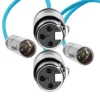 Kondor Blue 16" Mini Xlr Male To Xlr Female Audio Cable (2 Pack) Bmd