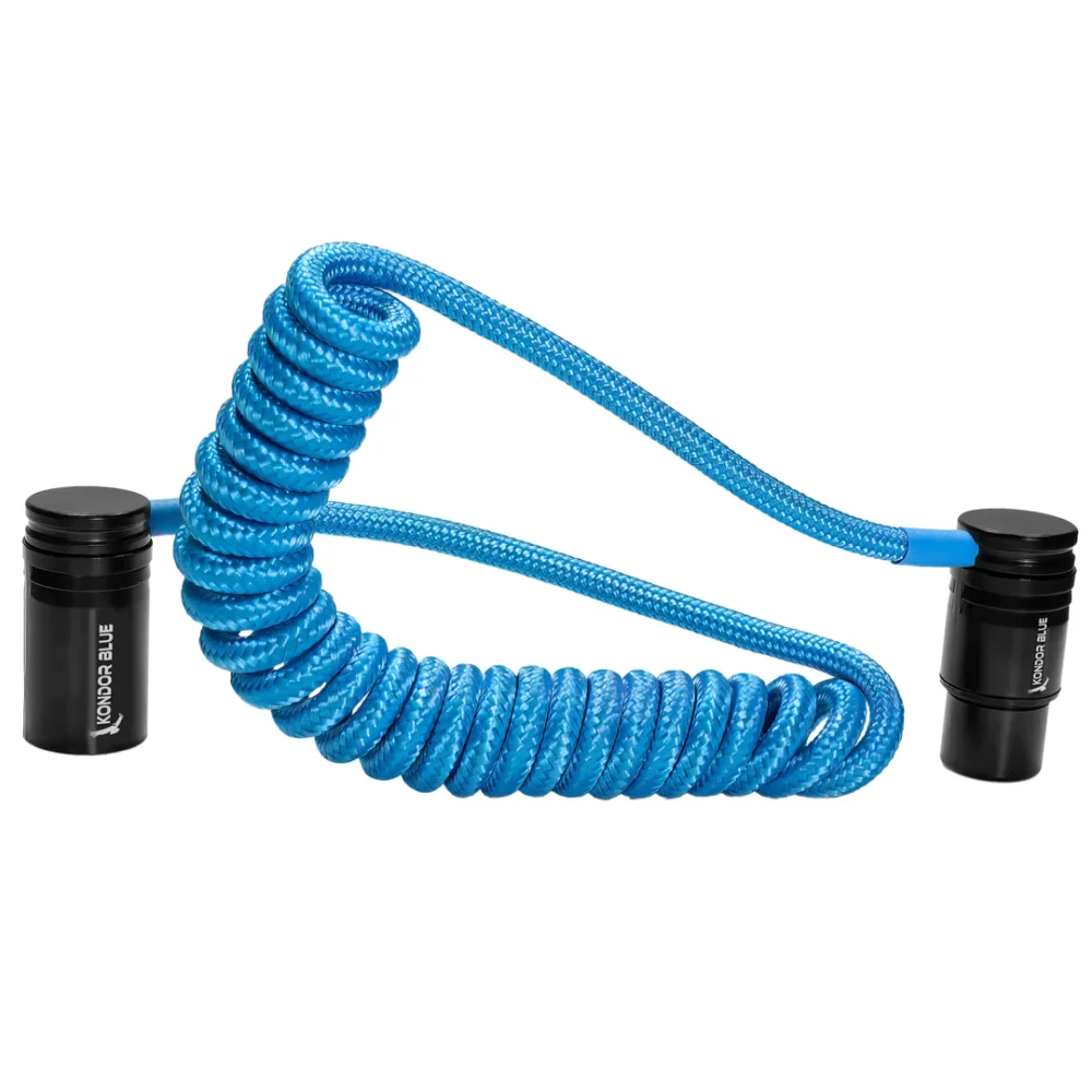 Kondor Blue 12-24" Coiled Low Profile Right Angle Xlr Cable