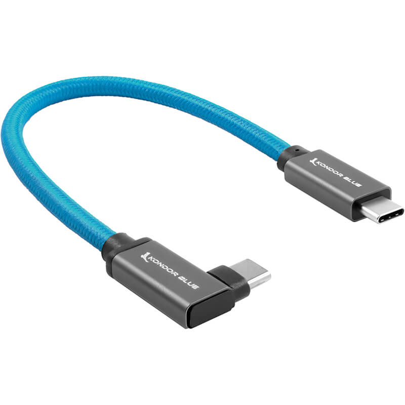 Kondor Blue USB 3.1 Gen 2 Type-C to USB Type-C Right Angle Cable