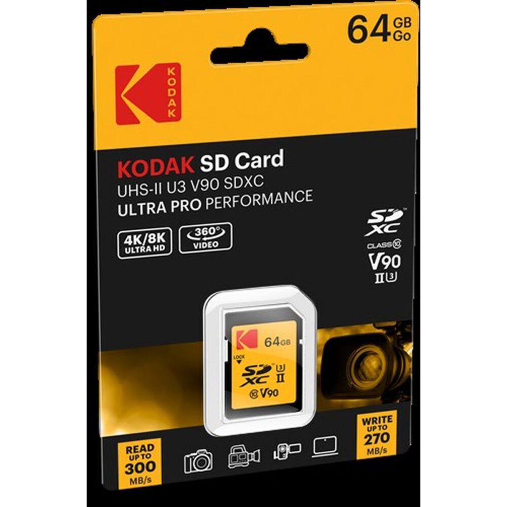 Kodak SD 64GB UHS-II U3 V90 Ultra Pro