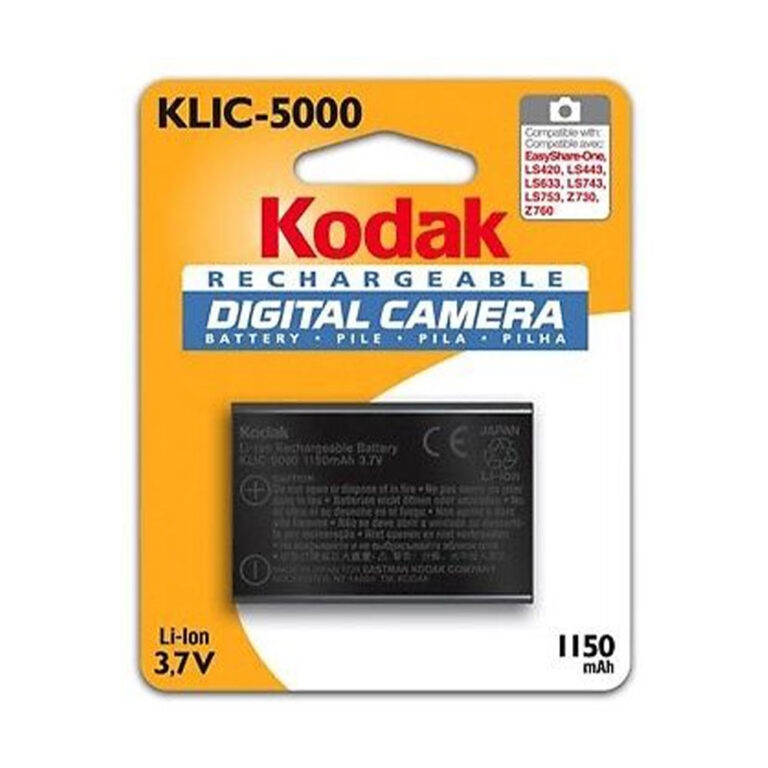 Kodak KLIC-5000 Lithium-Ion Rechargeable Digital Camera Battery ...