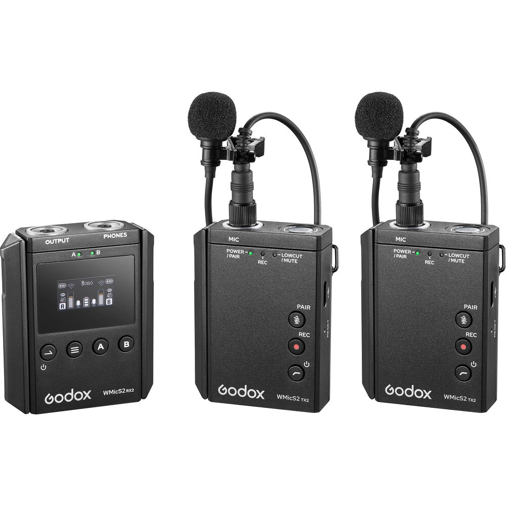 Godox WMicS2 Kit 2 UHF Wireless Microphone System