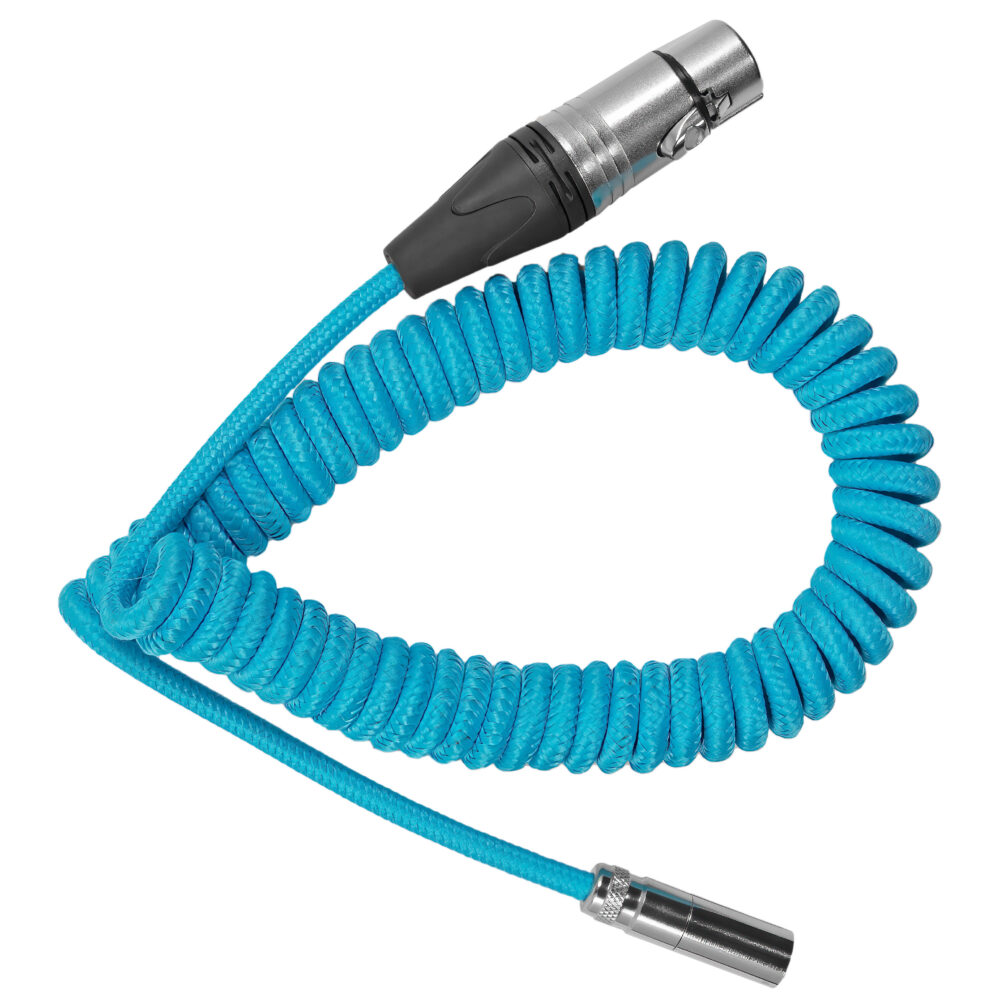 Kondor Blue Coiled Mini XLR to XLR for BMPCC 4K/6K Pro Camera (20-40")" - Image 3