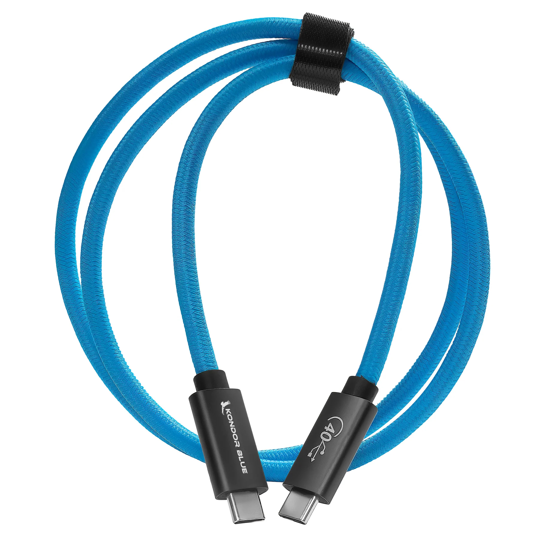 Kondor Blue Thunderbolt 4 USB 4.0 Type C Cable Blazing 40G Speeds 5A 100W - Image 2