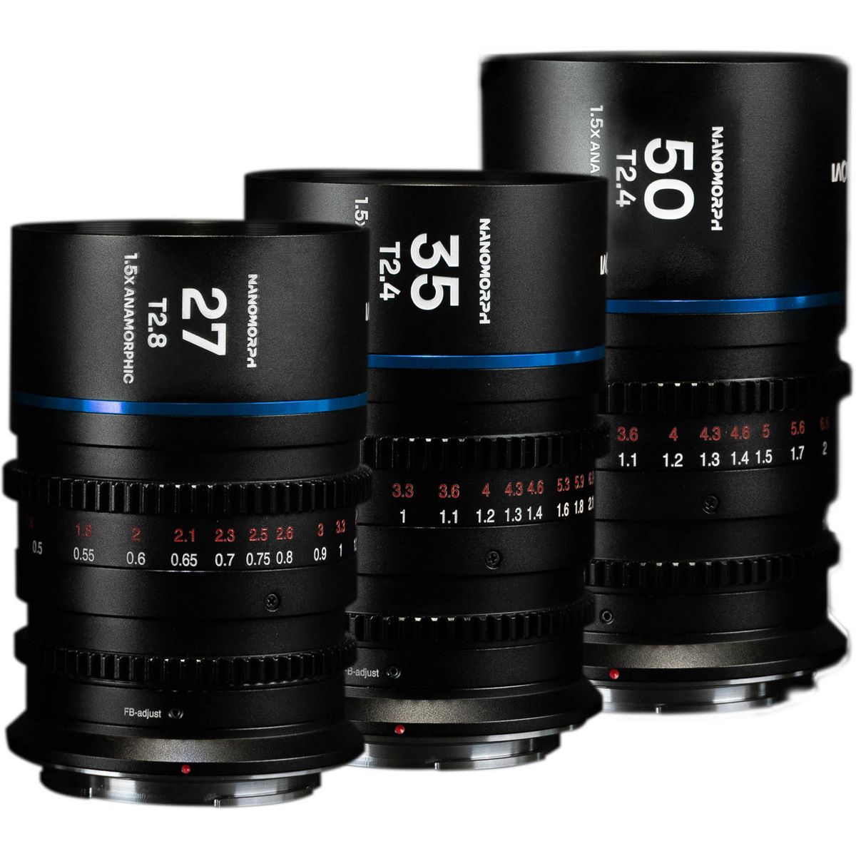 Laowa NANOMORPH S35 Bundle (27,35,50mm) (Blue) (Cine) DL