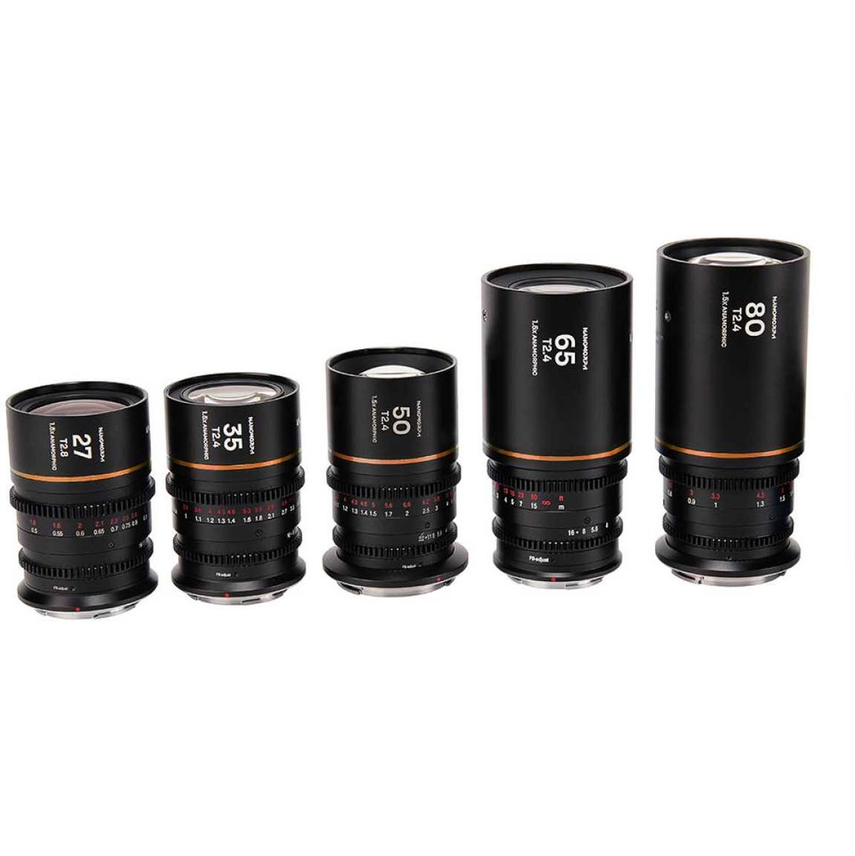 Laowa Nanomorph S35 Bundle (27,35,50,65,80mm) Canon RF (Amber)(Lao-5LENS-CR-A-CI)