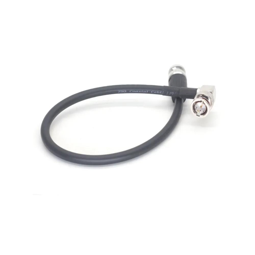 AR12 SDI 12G Canare LV-61S Video Cable Straight to right-angle 0.5M<span> - </span>Black