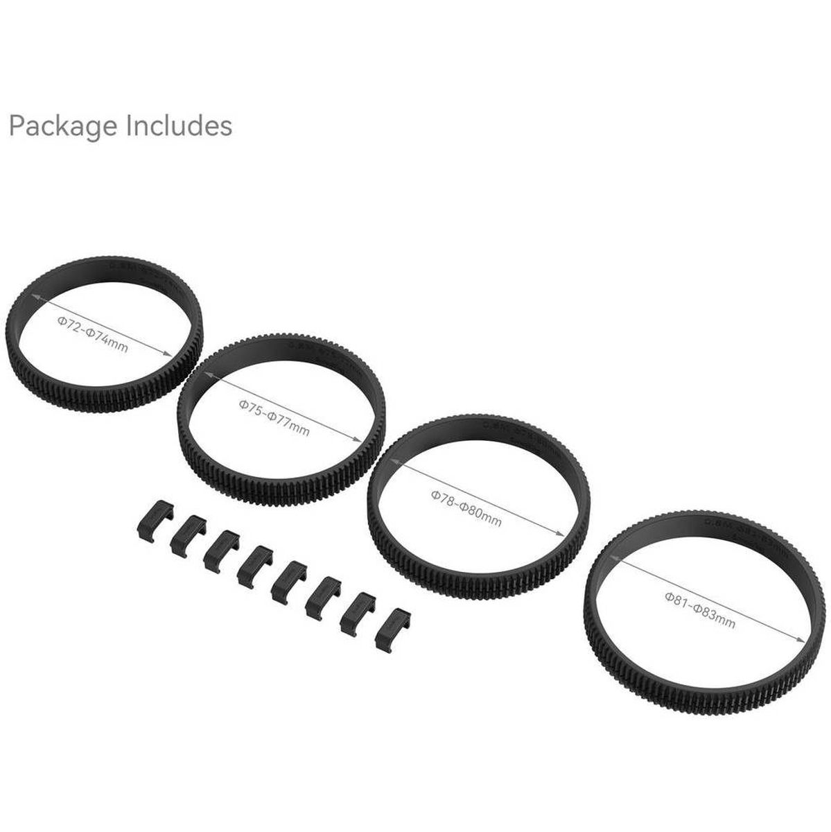 SmallRig Seamless Focus Gear Ring Kit 4187 (72-74mm / 75-77mm / 78-80mm / 81-83mm) - Image 4