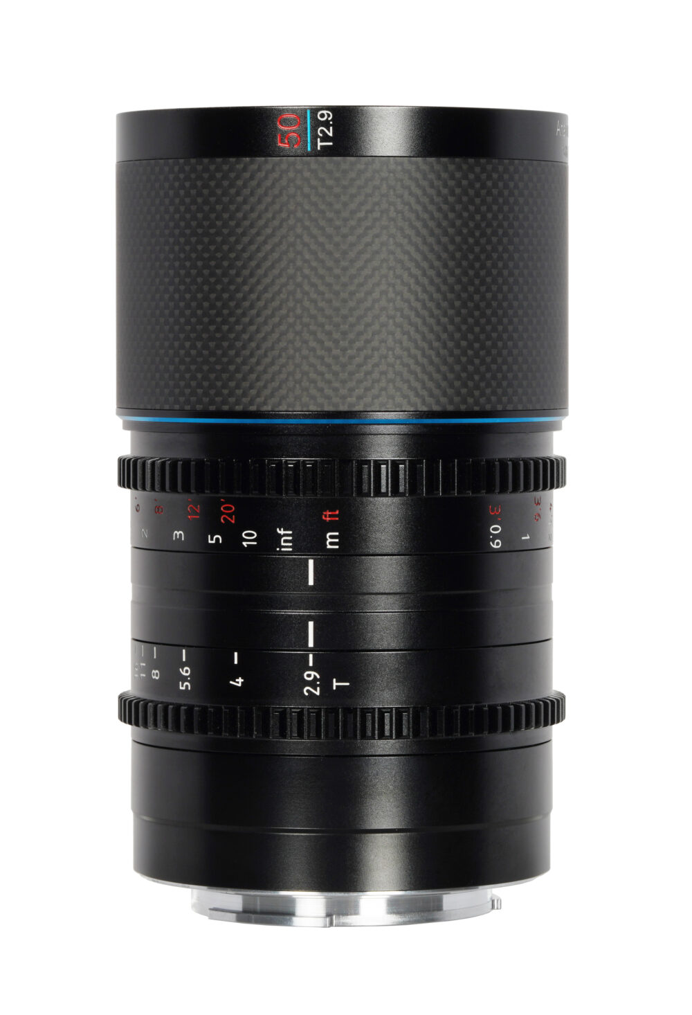 Sirui 50mm T2.9 Blue Flare 1.6X FF Anamorphic DL Mount (Carbon Fiber) - Image 2