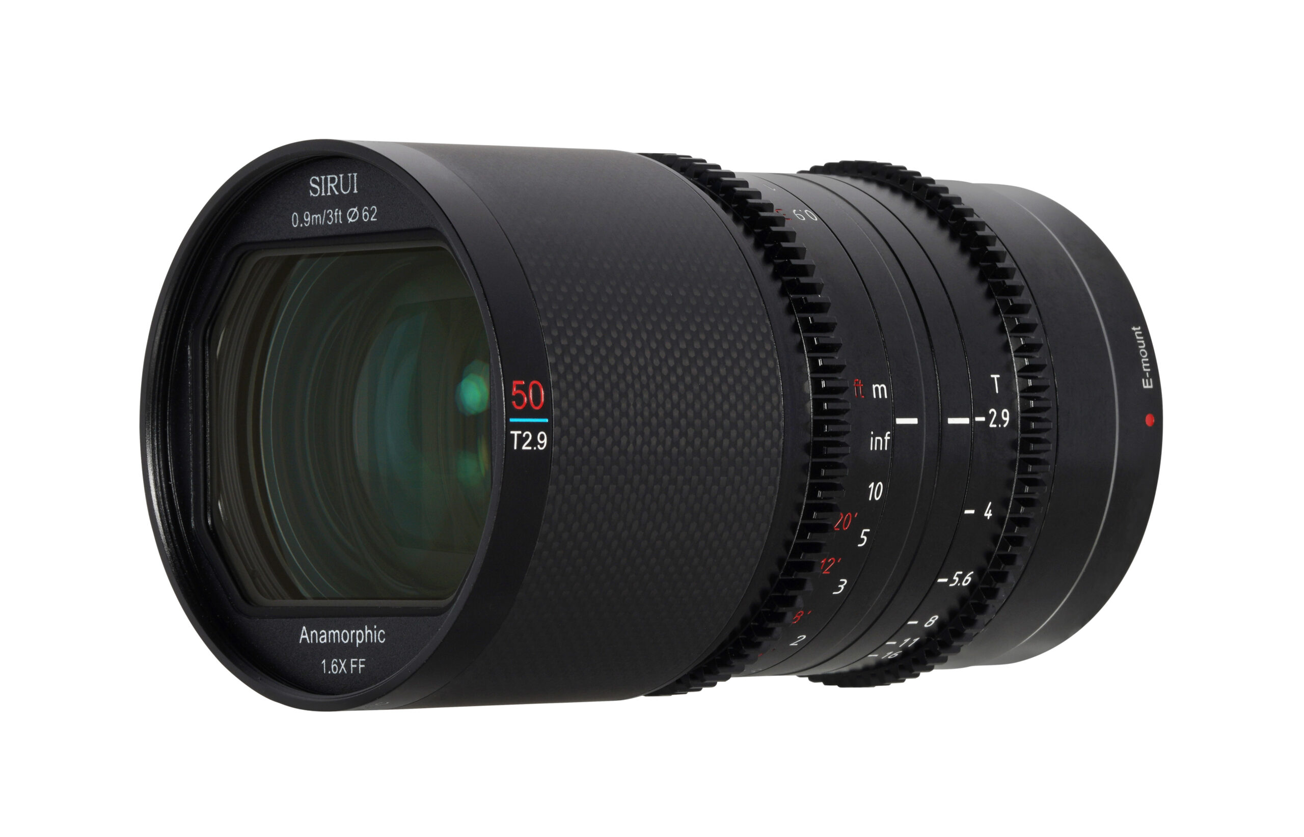Sirui 50mm T2.9 Neutral Flare 1.6X FF Anamorphic X Mount (Carbon Fiber) - Görsel 4