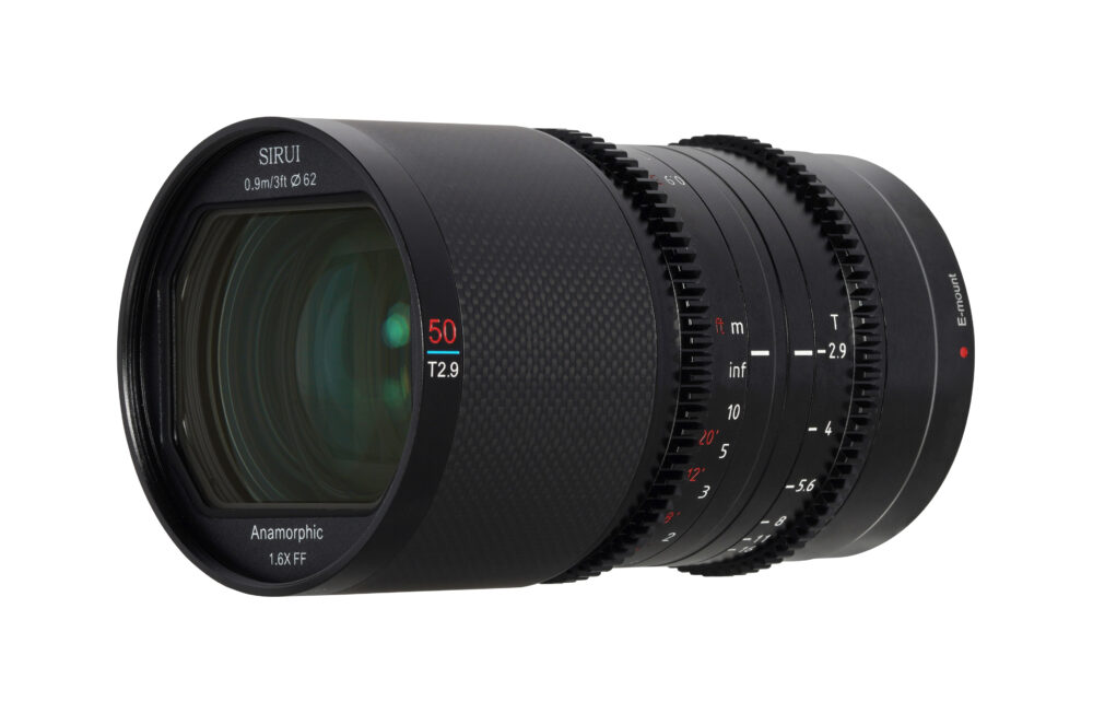 Sirui 50mm T2.9 Blue Flare 1.6X FF Anamorphic DL Mount (Carbon Fiber) - Image 4