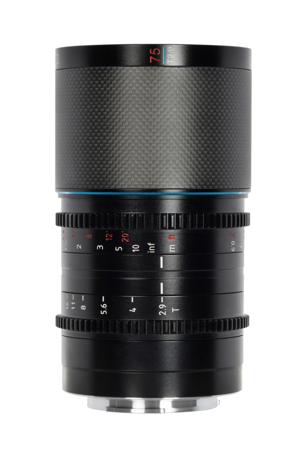 Sirui 75mm T2.9 Neutral Flare 1.6X FF Anamorphic X Mount (Carbon Fiber) - Image 2
