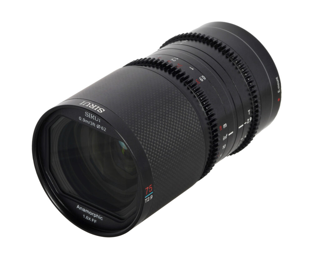 Sirui 75mm T2.9 Neutral Flare 1.6X FF Anamorphic X Mount (Carbon Fiber) - Image 3