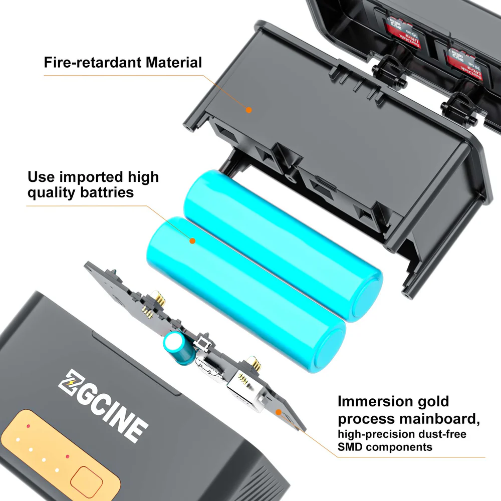 ZGCINE Charging Case for Sony NP-BX1 battery with 2 Charging Slots - Image 5