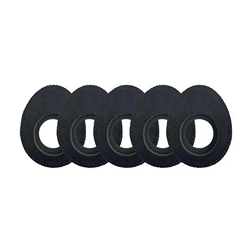 OPENMOON Oval Large Viewfinder Eyecushion (Ultrasuede /5packs) – 8 different colors<span> - </span>Black