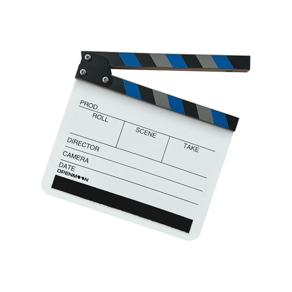 Openmoon Clap Board Cut Action Scene Clapper Board Slate Comes with 68pcs Filter Tags on The Back (Blue) - Image 3