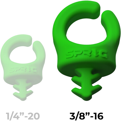 Sprig Big Cable Management for 3/8"-16 Threaded Holes (Green, 3-Pack) - Image 5