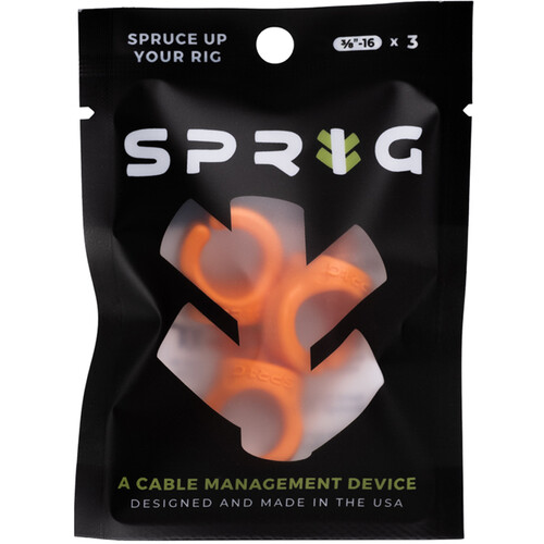 Sprig Big Cable Management for 3/8"-16 Threaded Holes (Orange, 3-Pack) - Image 4