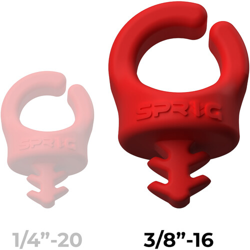 Sprig Big Cable Management for 3/8"-16 Threaded Holes (Red, 3-Pack) - Image 5