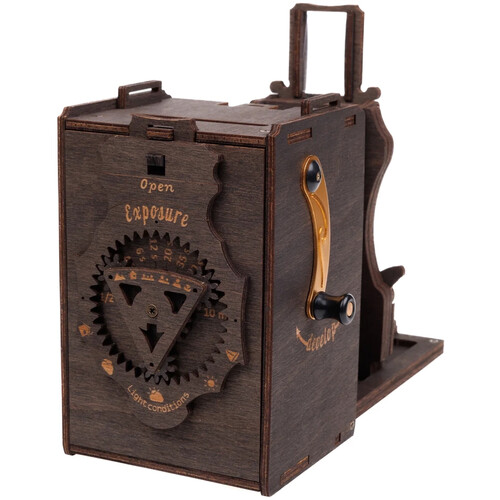 JollyLook Pinhole Mini Instant Film Camera Wood Dark - Pre-Assembled - Image 4