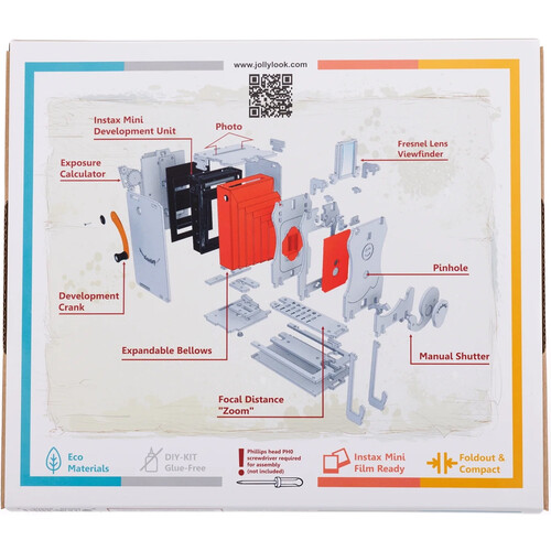 JollyLook Pinhole Instant Film Camera DIY Kit (Wood Dark Brown) - Image 16