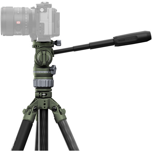 Tilta Travel Video Fluid Head with 3-Stage Carbon Fiber Tripod Legs (Forest Green) - Image 3