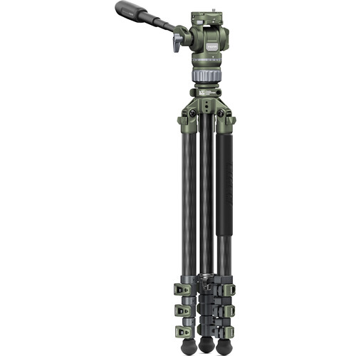 Tilta Travel Video Fluid Head with 3-Stage Carbon Fiber Tripod Legs (Forest Green) - Image 4