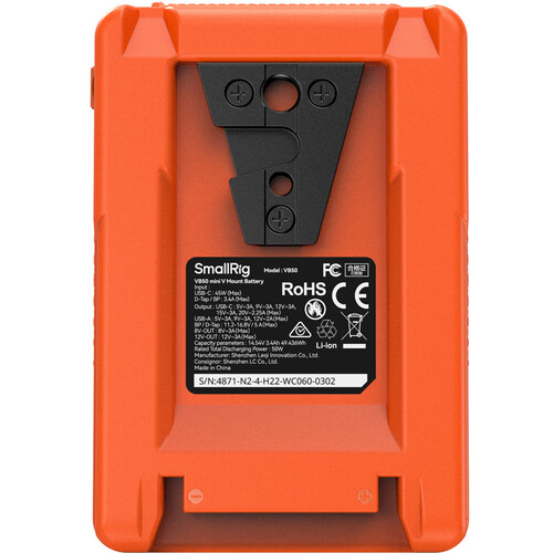 SmallRig VB50 mini V Mount Battery - Orange - Görsel 4