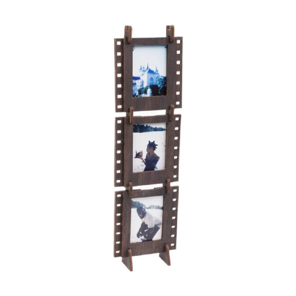 JollyLook 3 Photo Frames Mini (Wood Dark Brown)