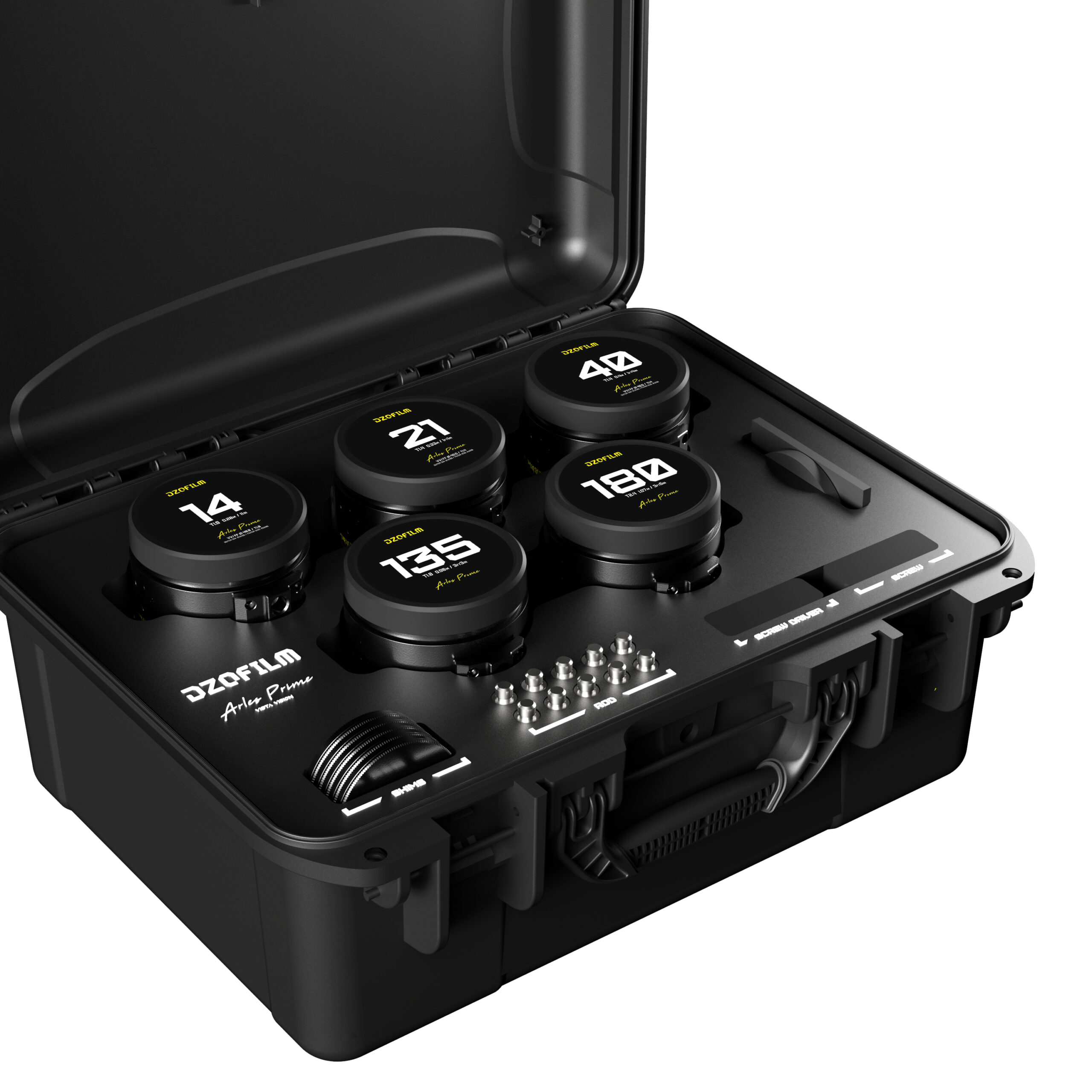 DZOFILM Arles FF/VV Prime Cine 5 Lens Set - PL mount (Meter) (14/21/40/135/180mm) - Image 4