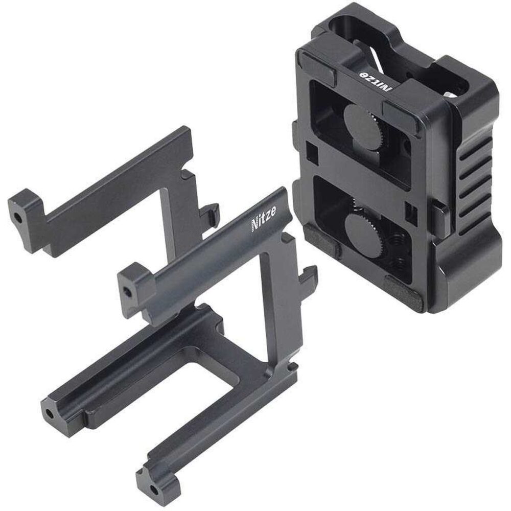 Alternative view of Nitze V Mount Adapter with SSD Holder for Z Cam SDI Converter (Long Bracket)