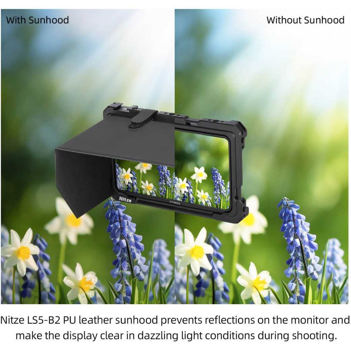 Nitze Cage For Atomos Shinobi II with Sunhood (JT-A06B) - Image 3