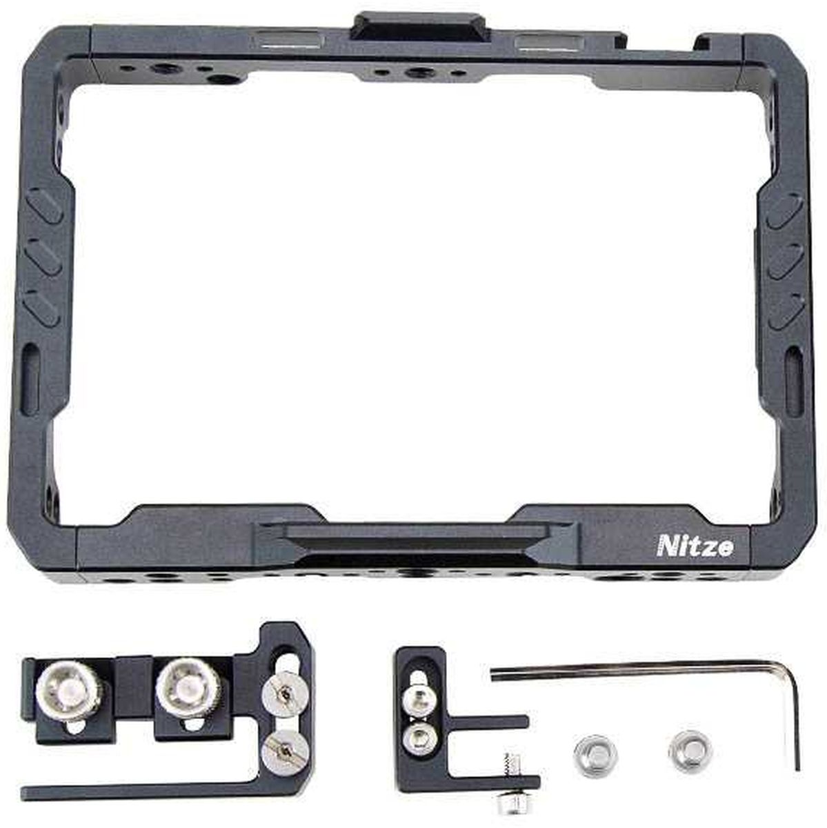 Nitze Monitor Cage for Blackmagic Video Assist with PE26 PE27 (JT-B01A) - Görsel 4