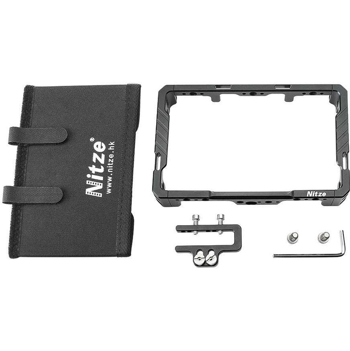 Nitze Monitor Cage for Feelworld LUT5 5.5" with Sunhood (JT-F02B) - Image 5