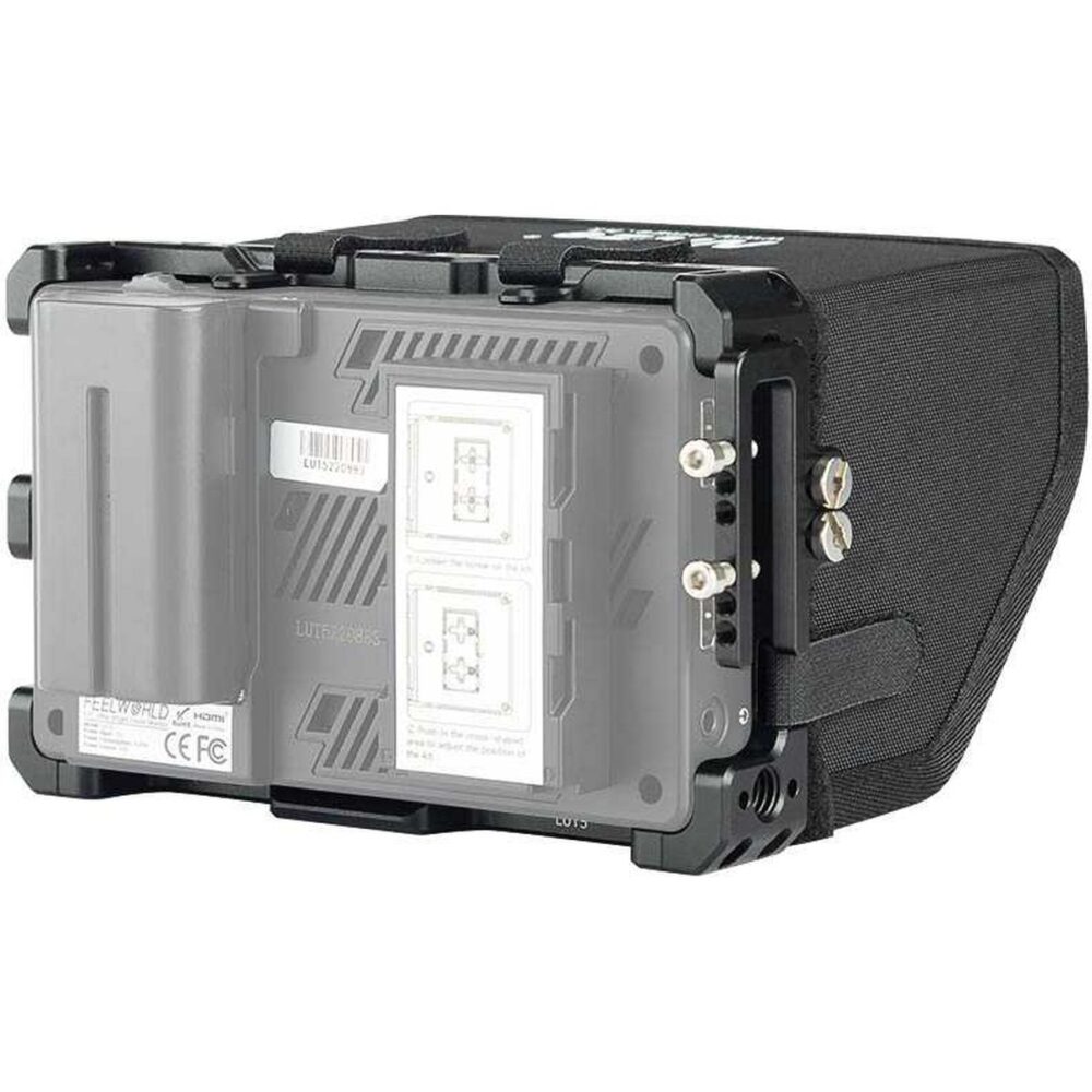 Alternative view of Nitze Monitor Cage for Feelworld LUT5 5.5" with Sunhood (JT-F02B)