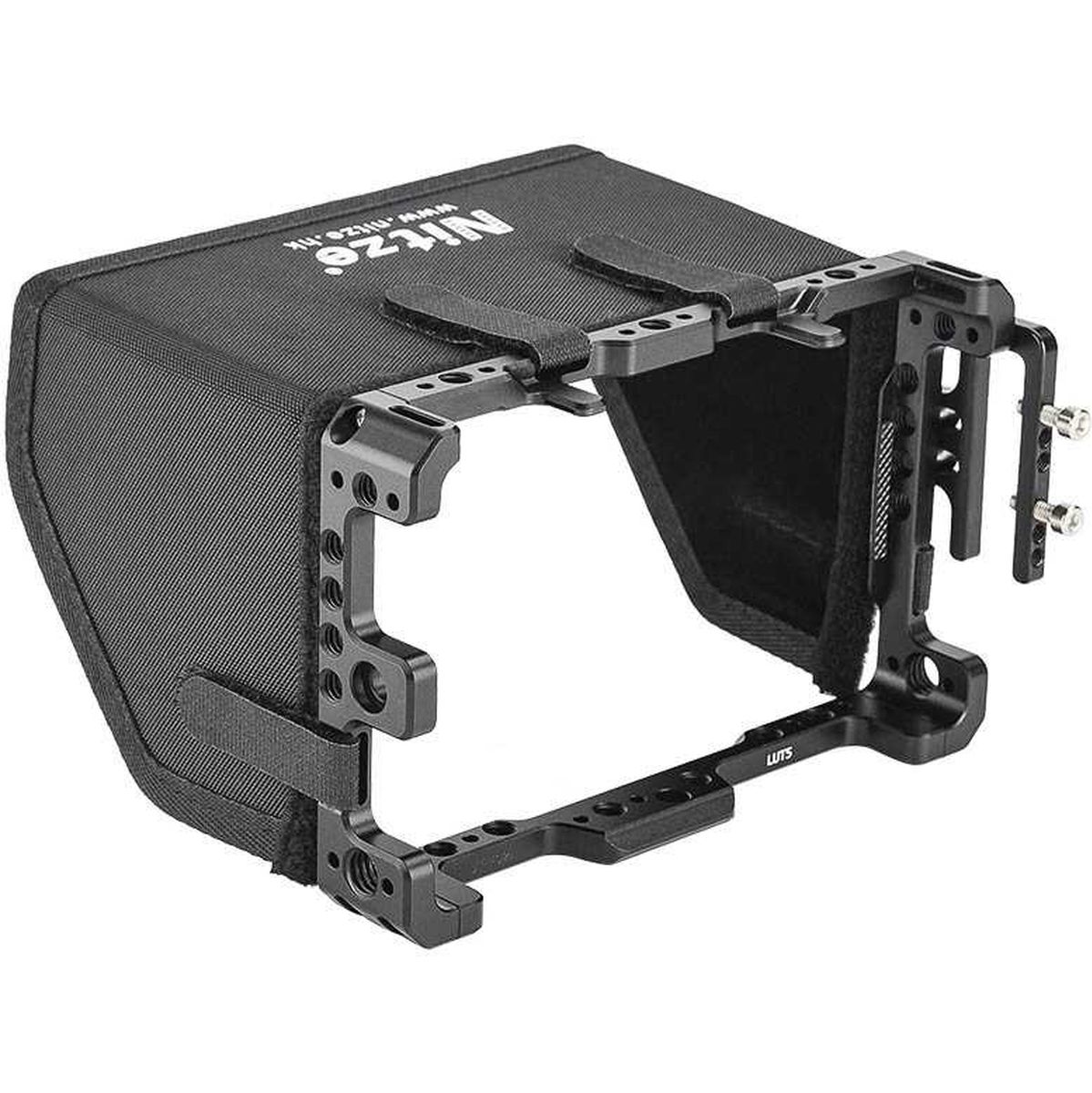 Nitze Monitor Cage for Feelworld LUT5 5.5" with Sunhood (JT-F02B) - Image 4